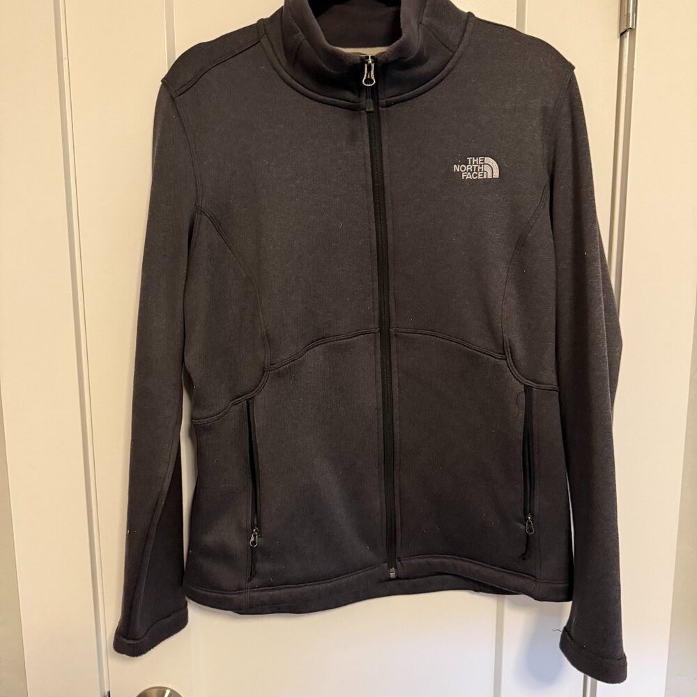 The North Face Full Zip Fleece Jacket in Charcoal Gray – Size Large